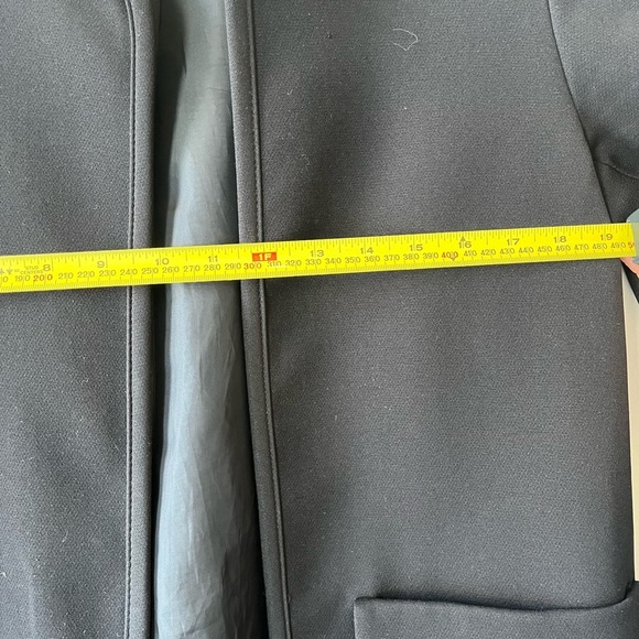Longline black open front blazer cardigan size 6 business casual - Picture 8 of 9